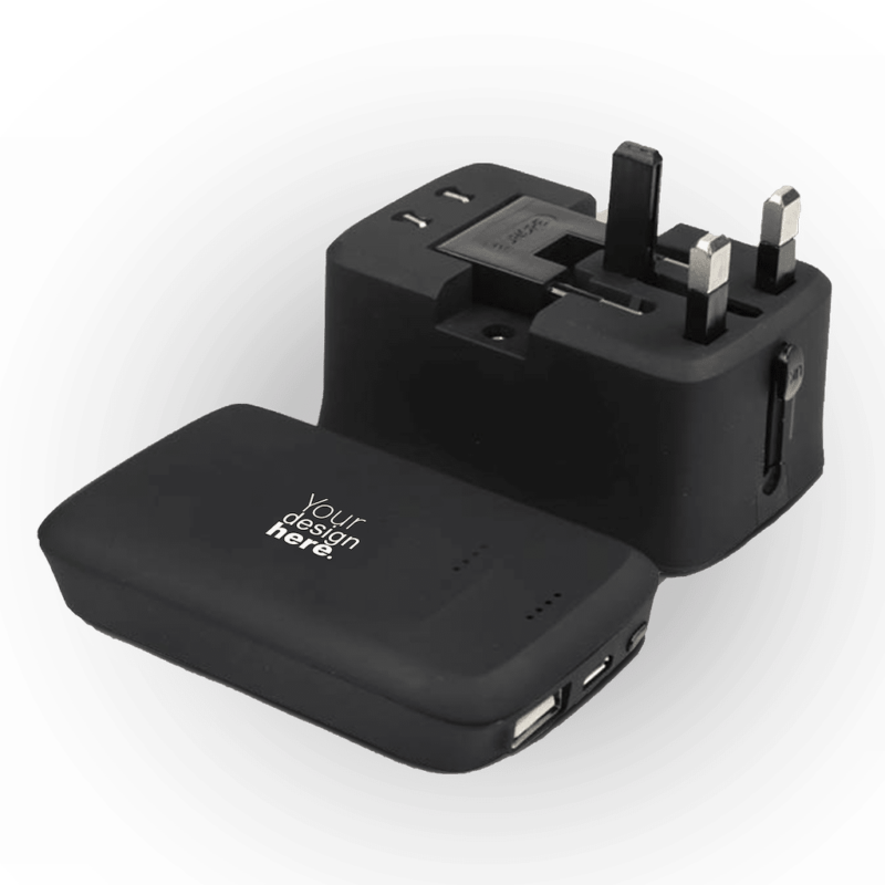 Travel Adapter with Powerbank (2 in 1)